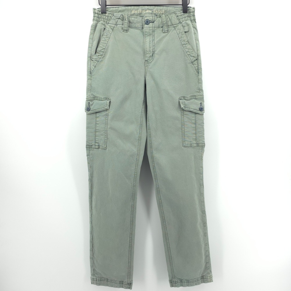 American Eagle Stretch Women Cargo Pants 2 Sage Green Utilitarian Gorpcore